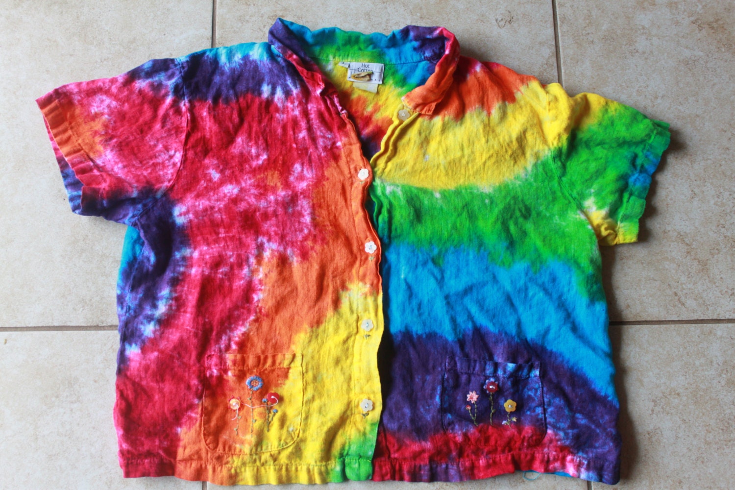 tie dye button up