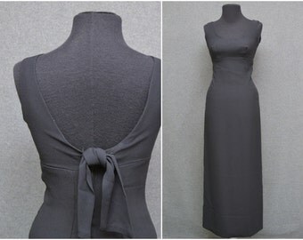 1960s Ann Barry Jr. Black Column Dress