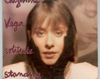 Suzanne Vega, Solitude Standing 1987 Her Second LP, Vintage Vinyl Record Album A & M LP SP - 5136 Tom's Diner, Luka
