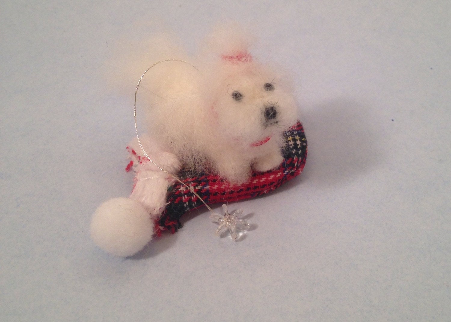 Maltese Christmas tree ornament Ready to ship