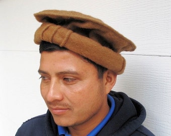 Pashtun Rebel Hat from Afghanistan in Brown, Vintage