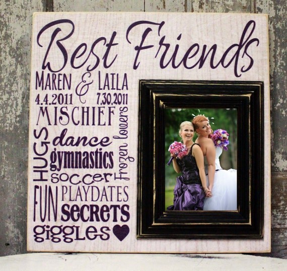 Items similar to Personalized Best Friends Picture frame, Personalize