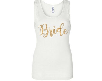 Iron on Decal - Bride Tank Top - Bachelorette Party - Bride Shirt - Bride Gift - Bride Tribe - Bridesmaid - Maid of Honor - Bridal Shower