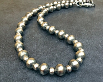 On Sale Now! Navajo Pearls Silver Native American Necklace #108