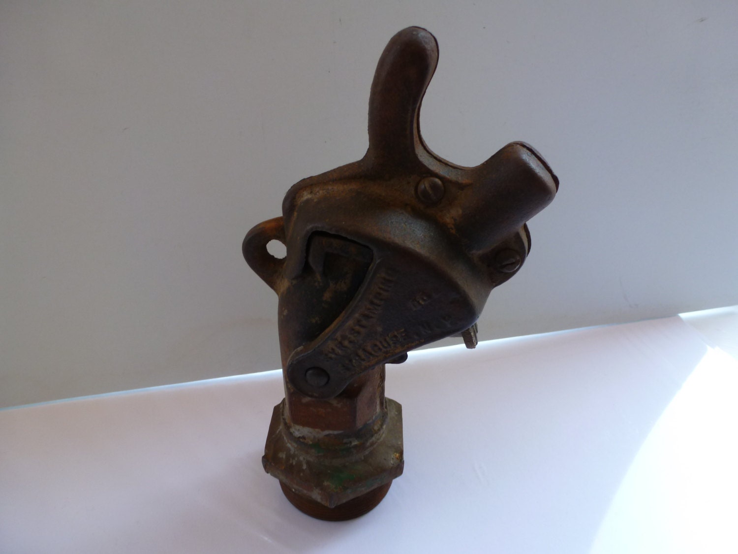 Vintage Industrial Drum Spigot Syraco Syr Stamping Syracuse