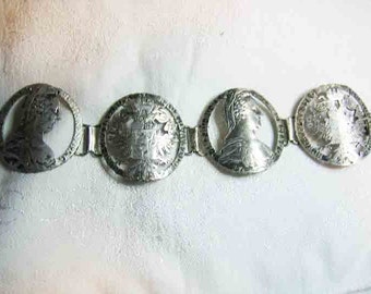 Antique Austria Thaler Maria Theresa Coin Bracelet