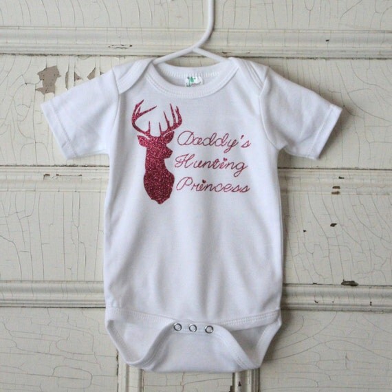 Items similar to Baby Girl Hunting Onesie/Daddy's Hunting Princess/Hunting/Onesie/Summer/Fathers