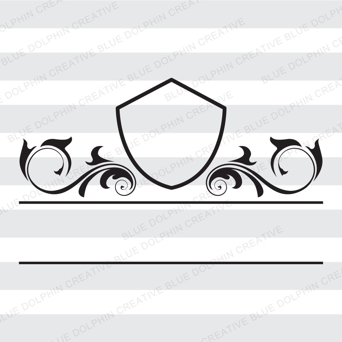 Download Mailbox Monogram Letter Name Frame SVG png by BlueDolphinCreative
