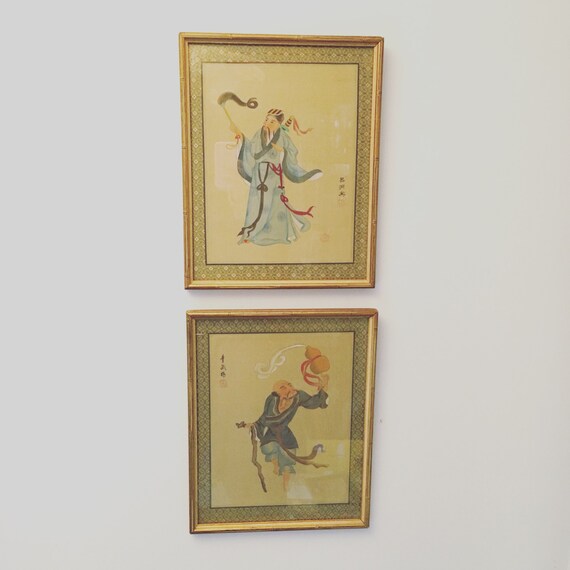 Vintage Japanese Silk Screen Prints in Professional Frames