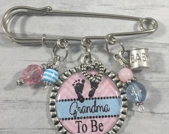 Grandma To Be Pin, Mama to be, New Baby, Baby Girl, Baby Boy, New Grandma Gift, Mother's Day Gift, Baby Shower Favor, Nana