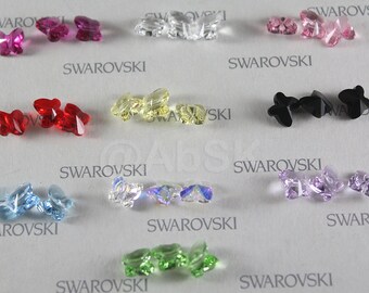 80 pcs Genuine Swarovski 5754 8mm Crystal Beads 10 Mixed Colors BUTTERFLY SET