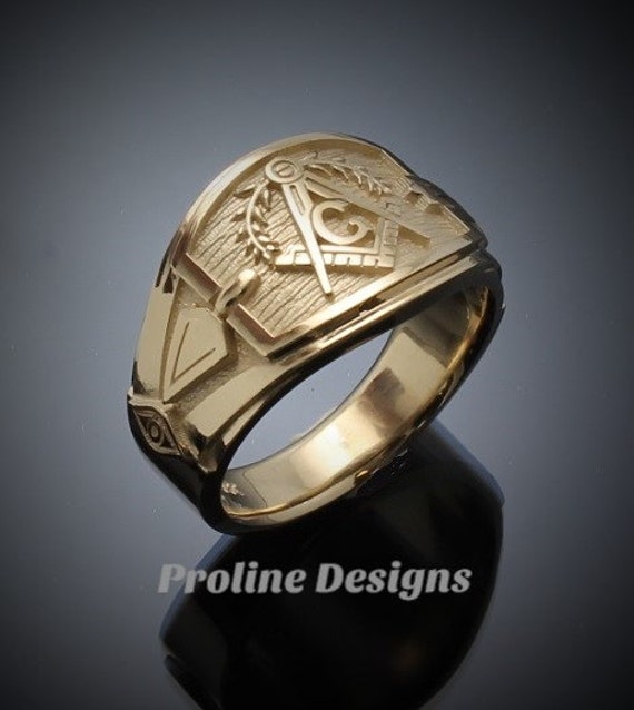 Masonic Blue Lodge Ring Cigar Band Style in by ProLineDesigns