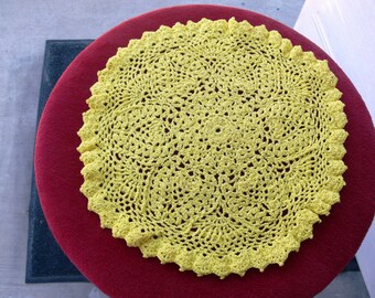 yellow Doilies - Handmade Item