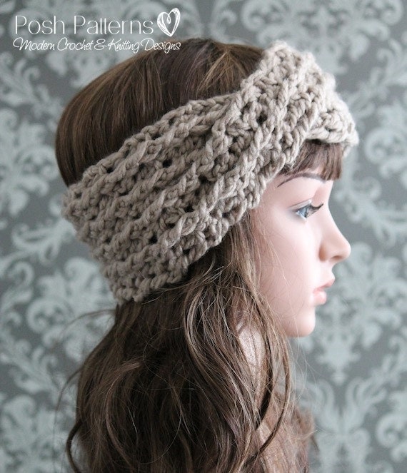 Crochet PATTERN Crochet Headband Pattern Turban Headband