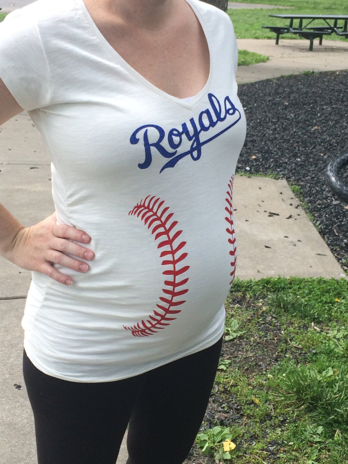 maternity baseball tee