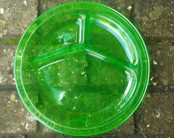 Set of Vaseline Glass Plates