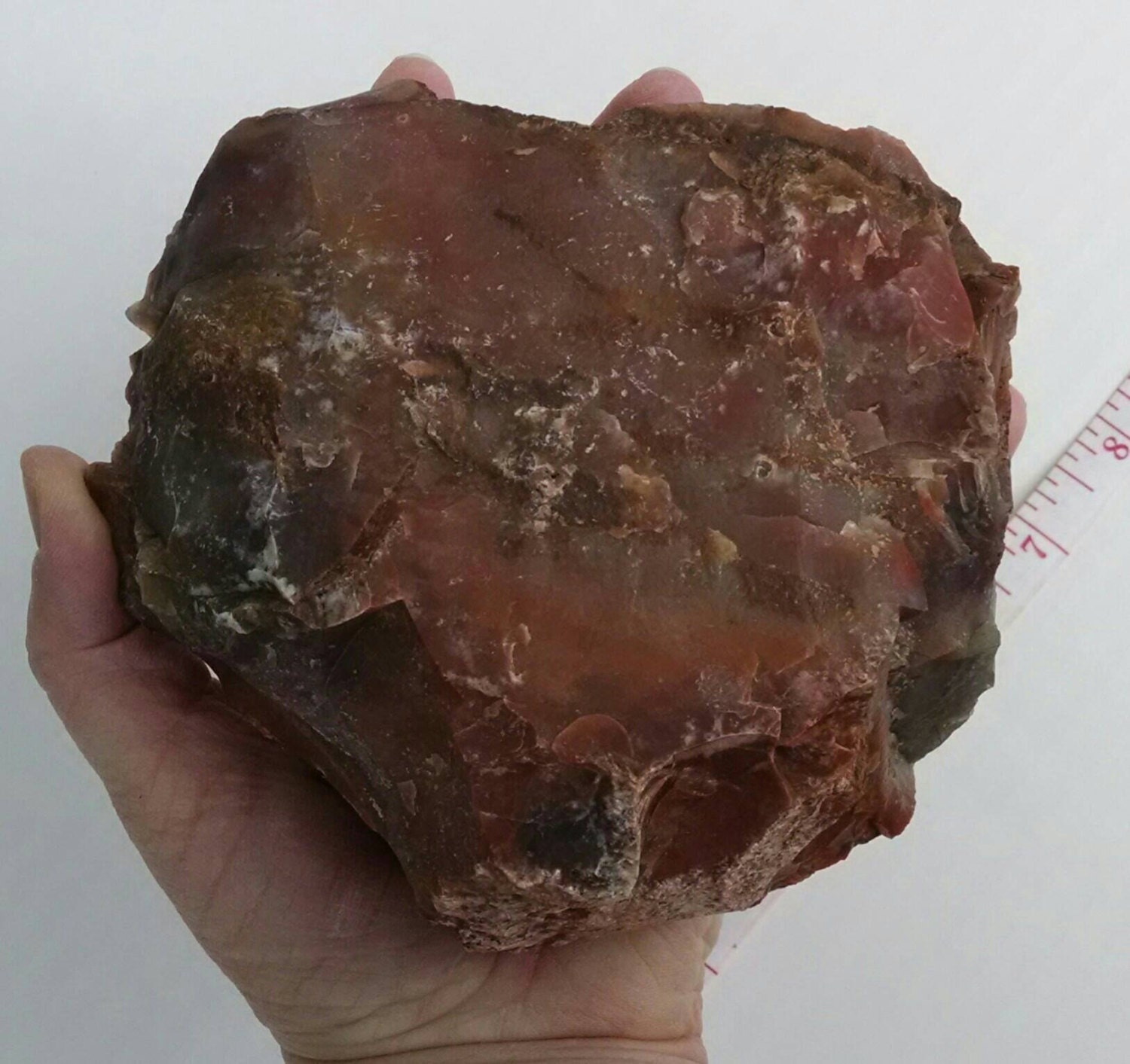 Red Utah Agate / Jasper Tumbling Rough Rock For Cutting And