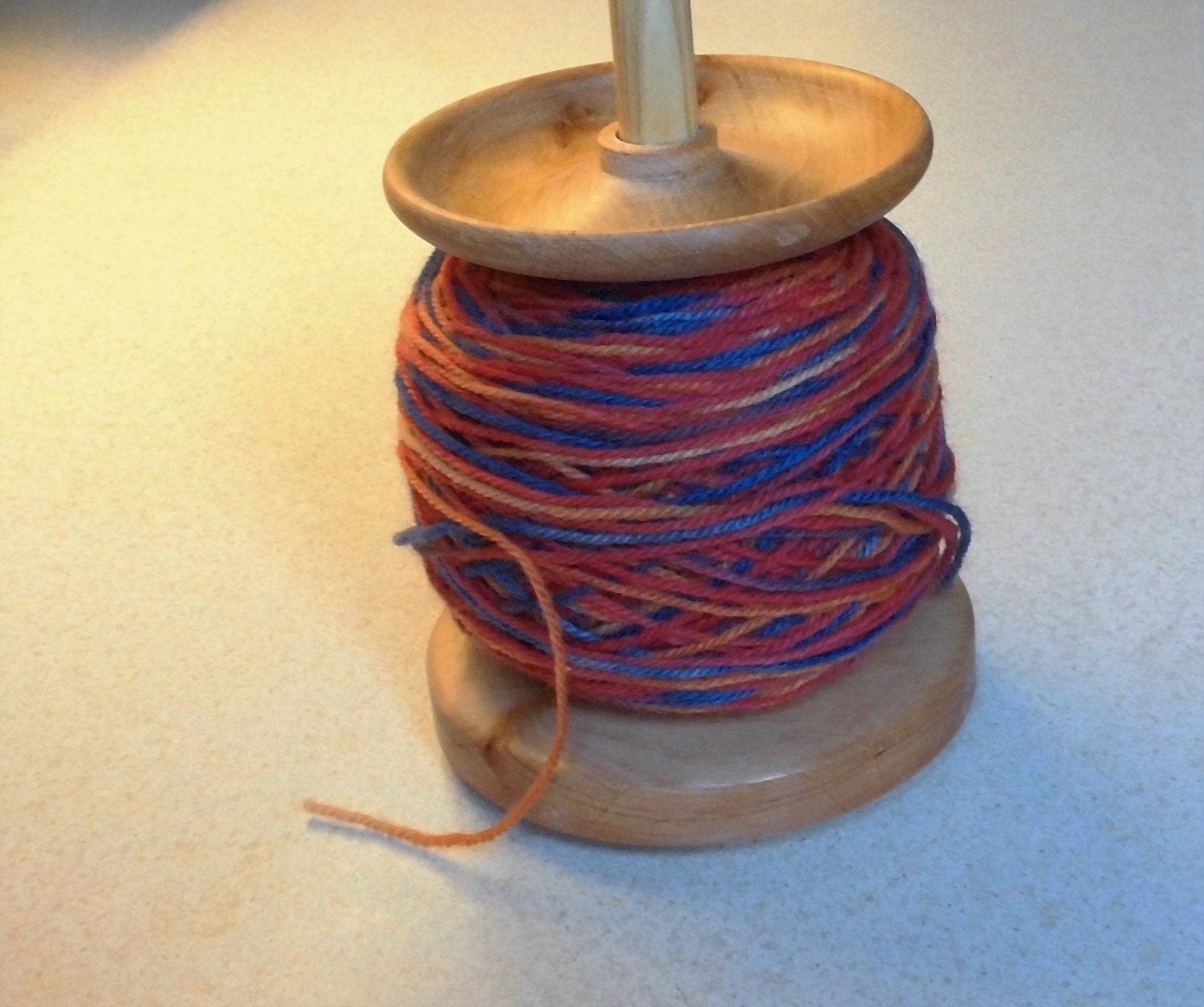 Hand Turned Spinning Yarn Holder Lazy Susan Yarn Bowl