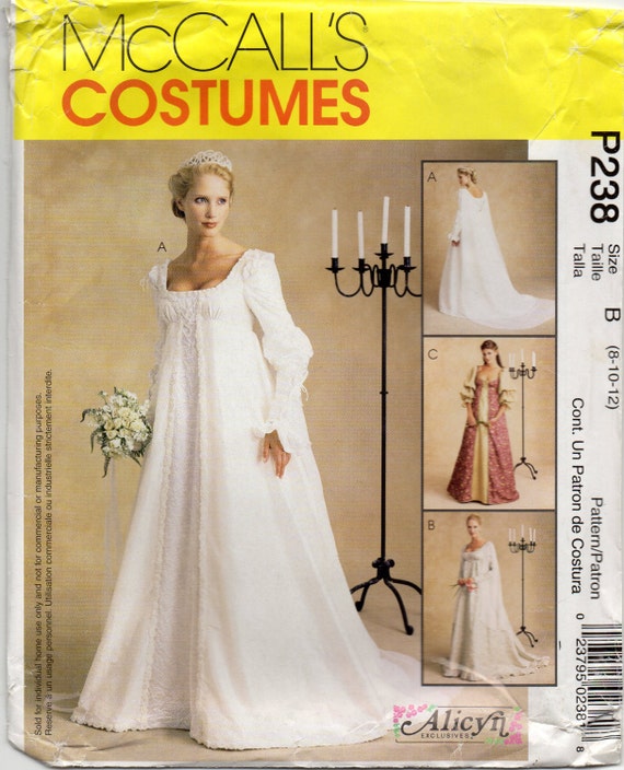 Renaissance Gown Medieval Dress Empire Waist Low Neckline A