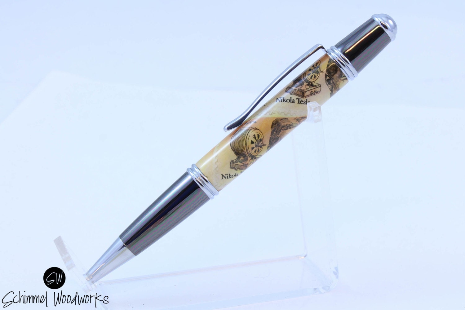 Banker II. Handmade Schimmel pen! Made with Nikola Tesla and