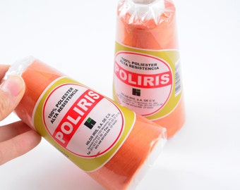 1749 yd Orange Thread - Polyester Thread - Sewing Serger Thread Spools - Overlock thread - Thread Sewing Machine - Thread cones