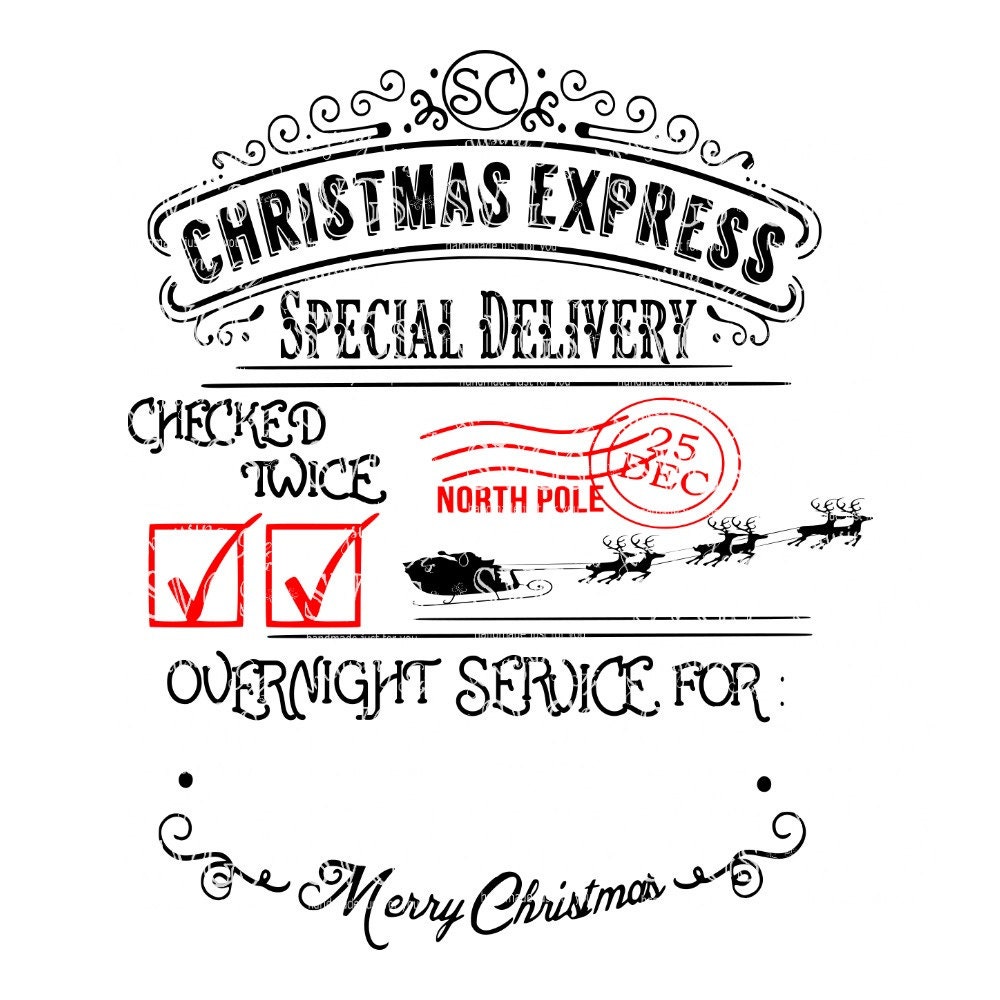 Download SVG Christmas Express Santa Sack Christmas Bag Santa