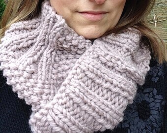 Items similar to Vashon Cowl - soft wave cabled sport weight alpaca cowl Knit...