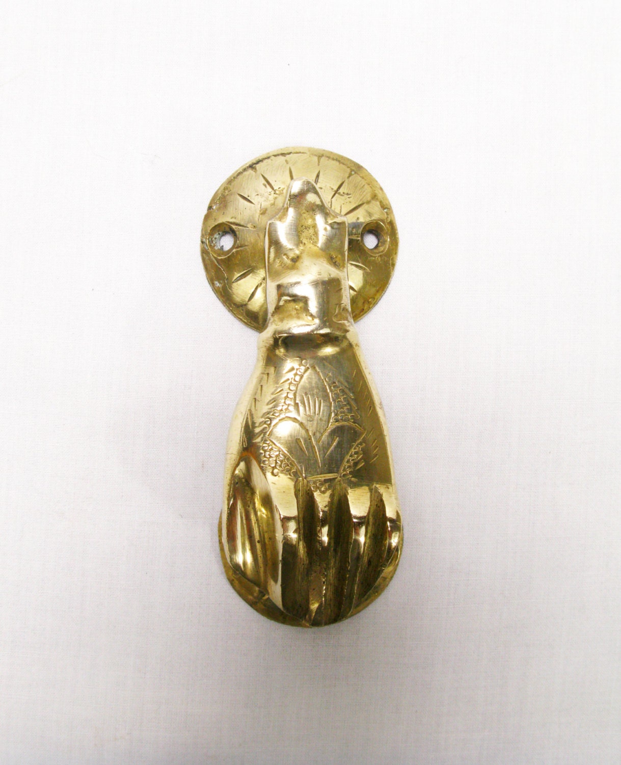 French Door Knocker Brass Door Knocker Brass Hand Door