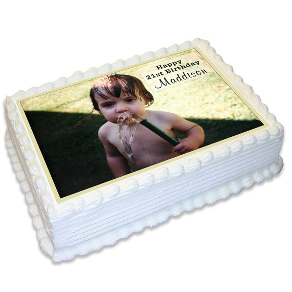 A4 Personalised Edible Cake Topper with your own Photo Il_570xn