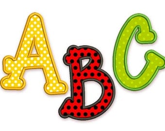 BX font included! Happy Applique Alphabet Font Machine Embroidery Design 4 sizes AL019