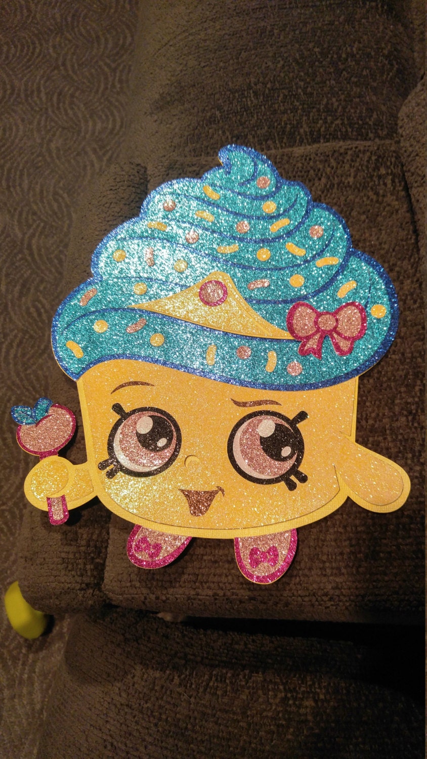 Shopkin Cupcake queen glitter paper wall decoration party