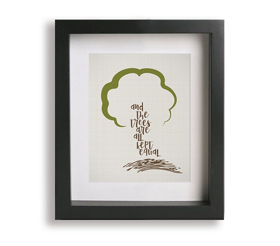 The Trees / Rush inspired song lyrics art print by LyricalArtworks