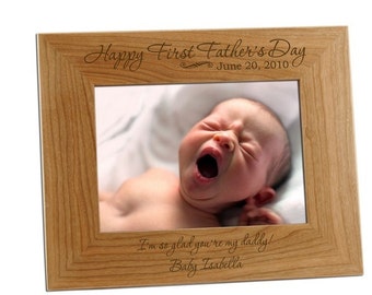 Engraved First Father's Day Photo Frame