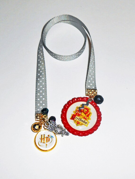 Harry Potter Ribbon Bookmark Gryffindor Bookmark by nancybaha