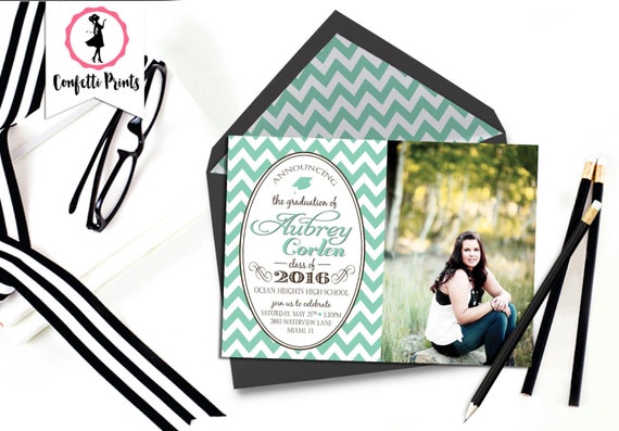Graduation Announcement | Graduation Invitation | Senior Graduation | Graduation Party Invitation | Open House - MODERN Printable Il_570xn