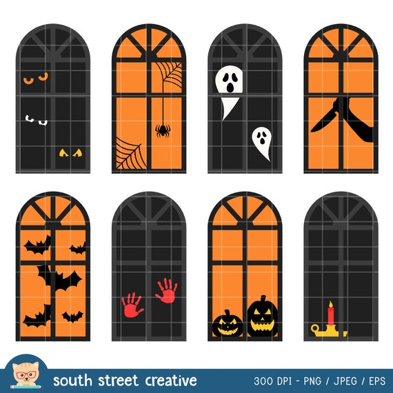 Download SALE! Halloween Windows, Haunted House | Cute Clipart ...