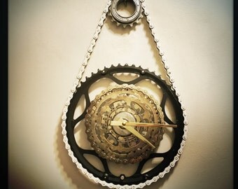Large Wall Clock, Cyclist Gift, Steampunk Wall Clock, Bicycle Gift For Men, Steampunk Decor, Man Cave Clock, Cycling Gift, Bicycle Wall Art