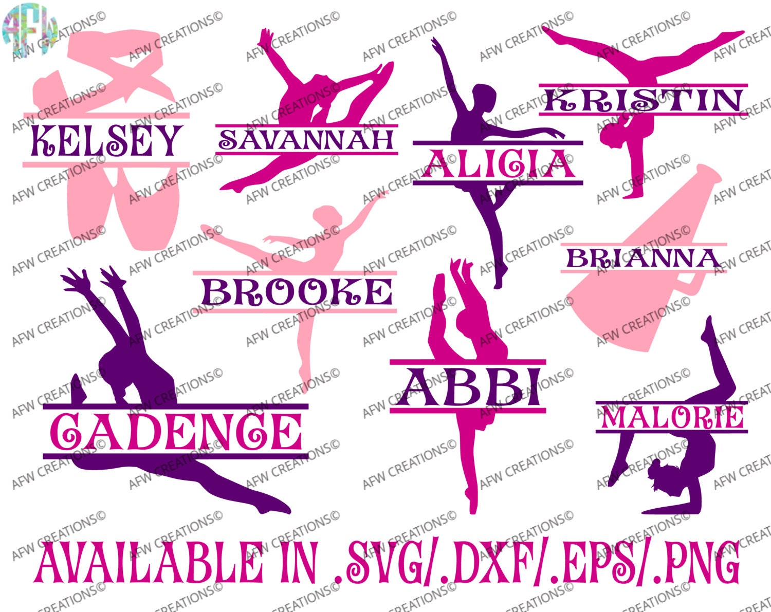 Download Digital Cut Files Split Dance Designs SVG DXF EPS Dance