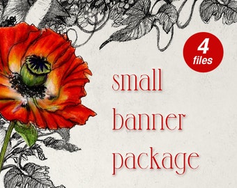 Custom Small Banner Package Design, Custom Banner Design, Custom SMALL Banner Design, Custom Etsy Banner, 760 x 100, Custom Etsy Cover