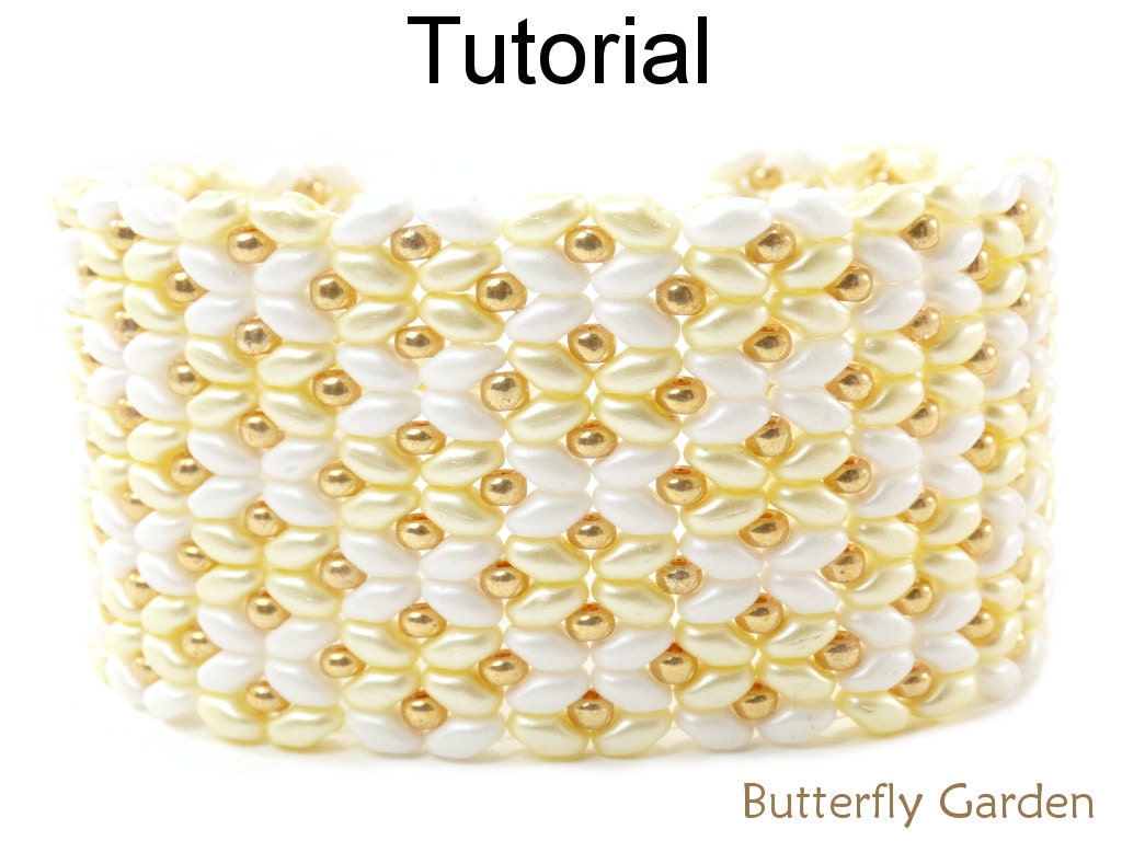 Beading Tutorial Pattern SuperDuo Beaded Flower Bracelet