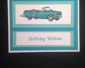 Birthday card for man birthday card for car lover masculine