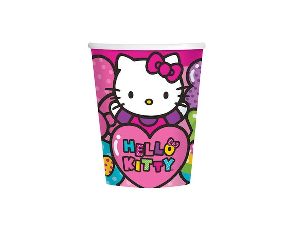 Sanrio Hello Kitty Paper Cups - 9oz, Tableware, Party Supplies Il_570xn