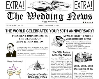 50th Anniversary Gift 50th Anniversary Time Capsule Fifty Anniversary Gift Ideas 8 X 10 Print