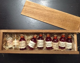 The Originals and Vampire Diaries Collectible (Blood, Vervain, White Oak Ash) Vial Gift Set - Custom