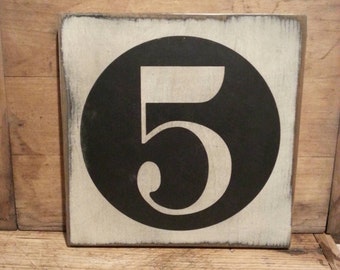 Gallery Wall Number Sign, SALE Reg. 15.00 Family Number Sign, Custom Wooden Sign, Farmhouse Decor, Primitive Decor, Rustic Decor
