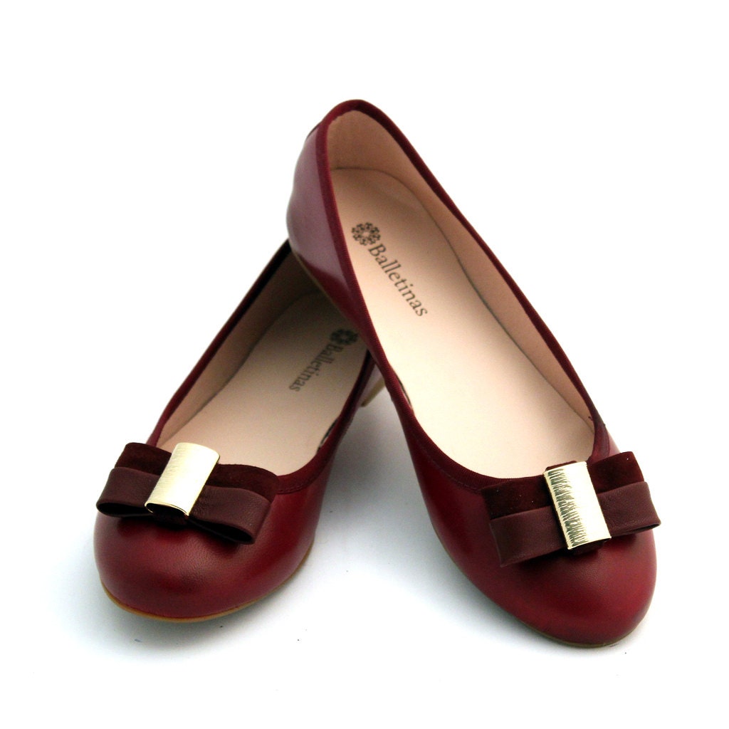 flat maroon shoes