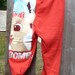 Chirstmas PJ's Santa's Favorite and Rudolph Baby Footed Upcycled/recycled t shirt Pajama/Lounge Pant Set size 3-6 months