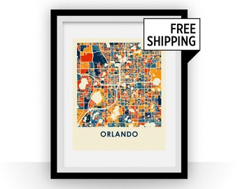 Orlando Map Print - Full Color Map Poster