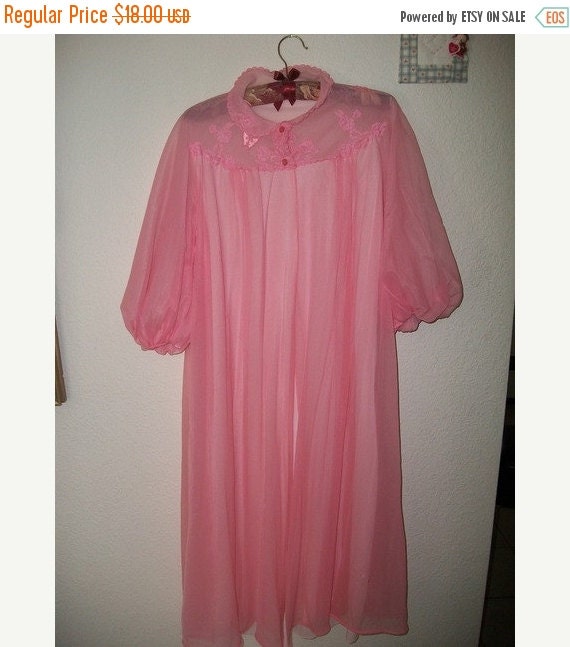 long pink mesh robe