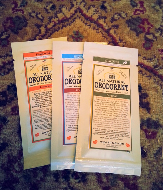 FREE Natural Deodorant Samples Pack of Three